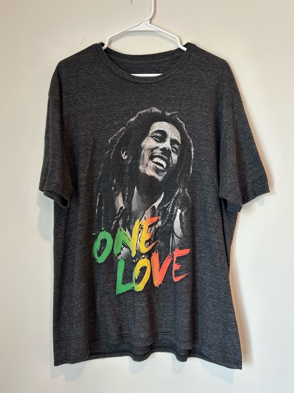 Bob Marley One Love XXL Gray T-shirt